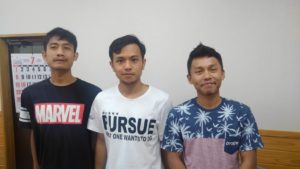 インドネシア人技能実習生３人組。いつも明るい彼らと会うのは楽しいです。